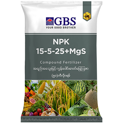 GBS Brand Fertilizer : NPK Compound Fertilizer (15-5-25+MgS)