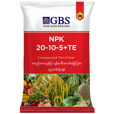 GBS Brand Fertilizer : NPK Compound Fertilizer (20-10-5+TE)